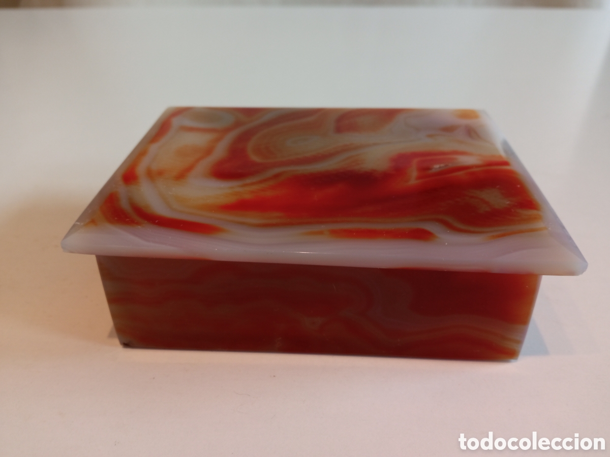 Cajas y cajitas met&aacute;licas: Caja rectangular realizada en piedra onix - Foto 1