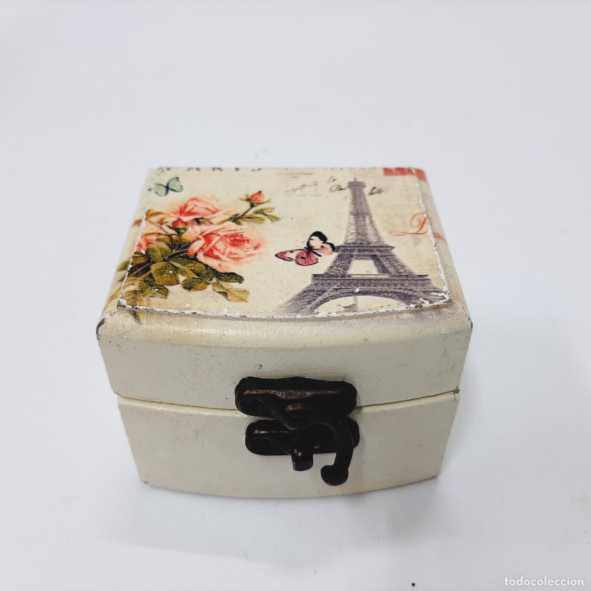 Cajas y cajitas met&aacute;licas: Tocador peque&ntilde;o vintage de madera con espejo, Paris(1.4)