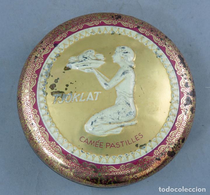 Blechdosen und Kisten: Caja lata chocolates Tjoklat Amsterdam Cam&eacute;e Pastilles a&ntilde;os 20 - 30