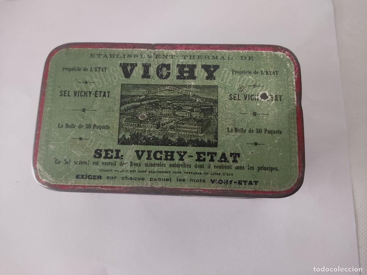 Boxes and metal boxes: VICHY - ANTIGUA LATA FRANCESA SALES VICHY - CAJA FARMACIA - MEDICAMENTOS