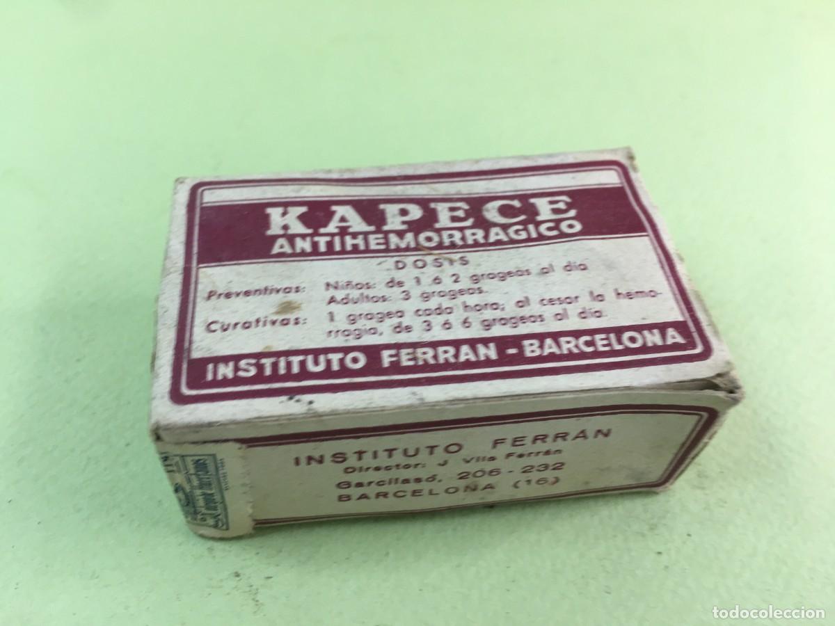 Boxes and metal boxes: CAJA DE FARMACIA KAPECE ANTIHEMORRAGICO INSTITUTO FERRAN BARCELONA