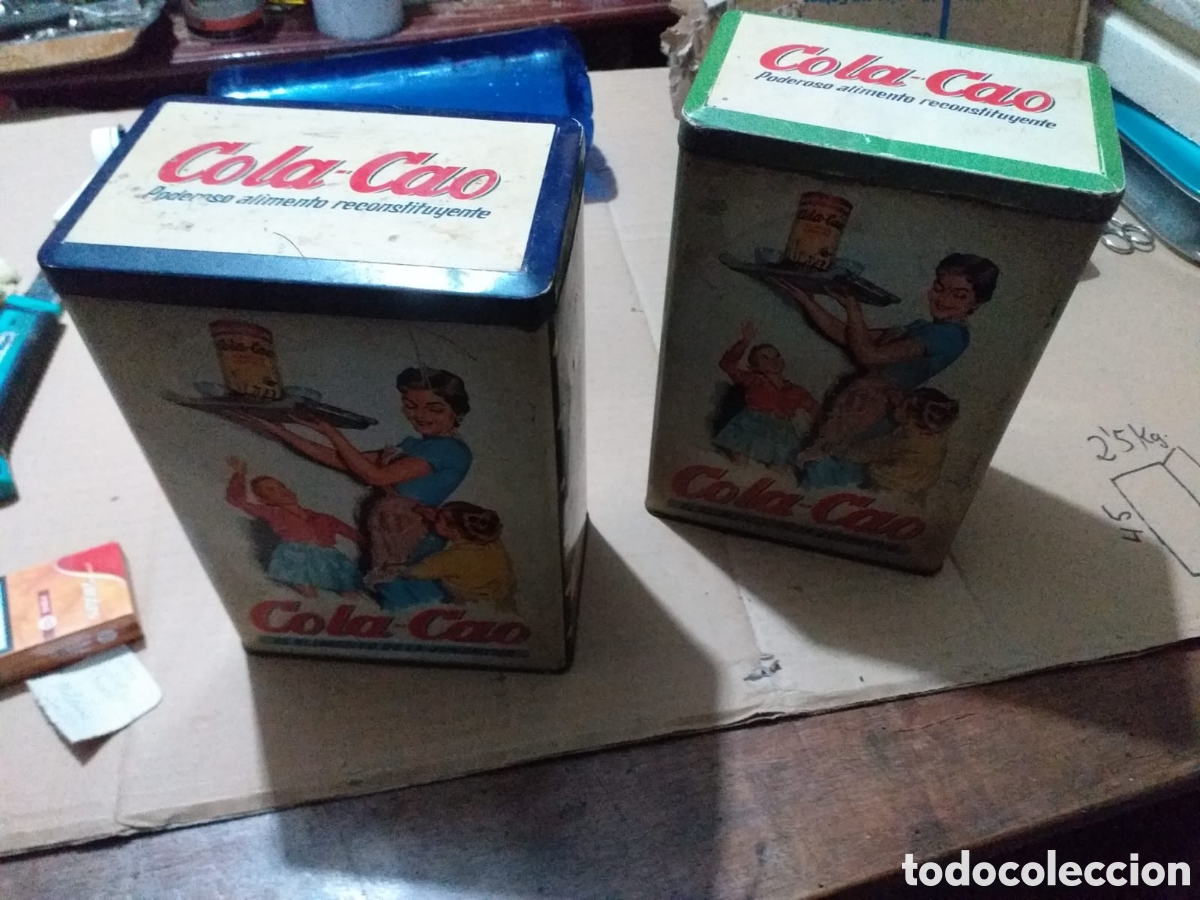 Cajas y cajitas met&aacute;licas: Dos latas de cola cao - Foto 4