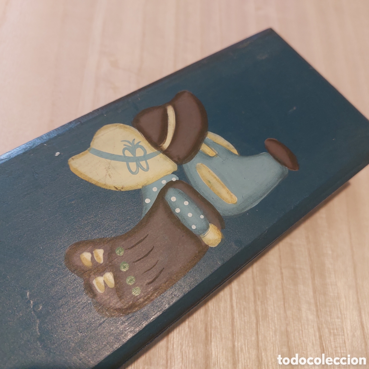 Cajas y cajitas met&aacute;licas: Plumier Estuche madera caja lapices - Foto 2