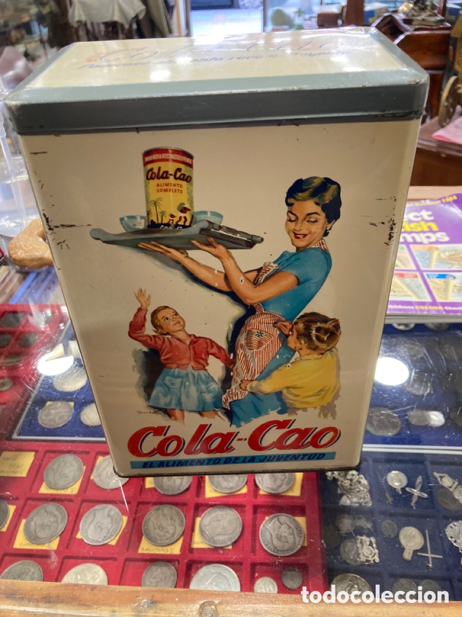 Cajas y cajitas met&aacute;licas: Antigua caja de cola cao