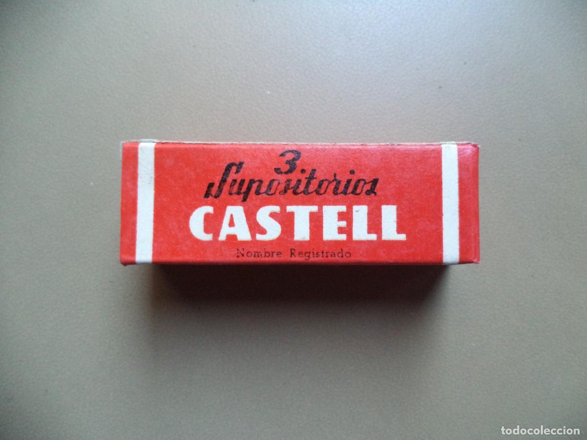Cajas y cajitas met&aacute;licas: Caja medicamento farmaceutico Supositorios Castell( Medicamento Caducado )Solo para coleccionismo.