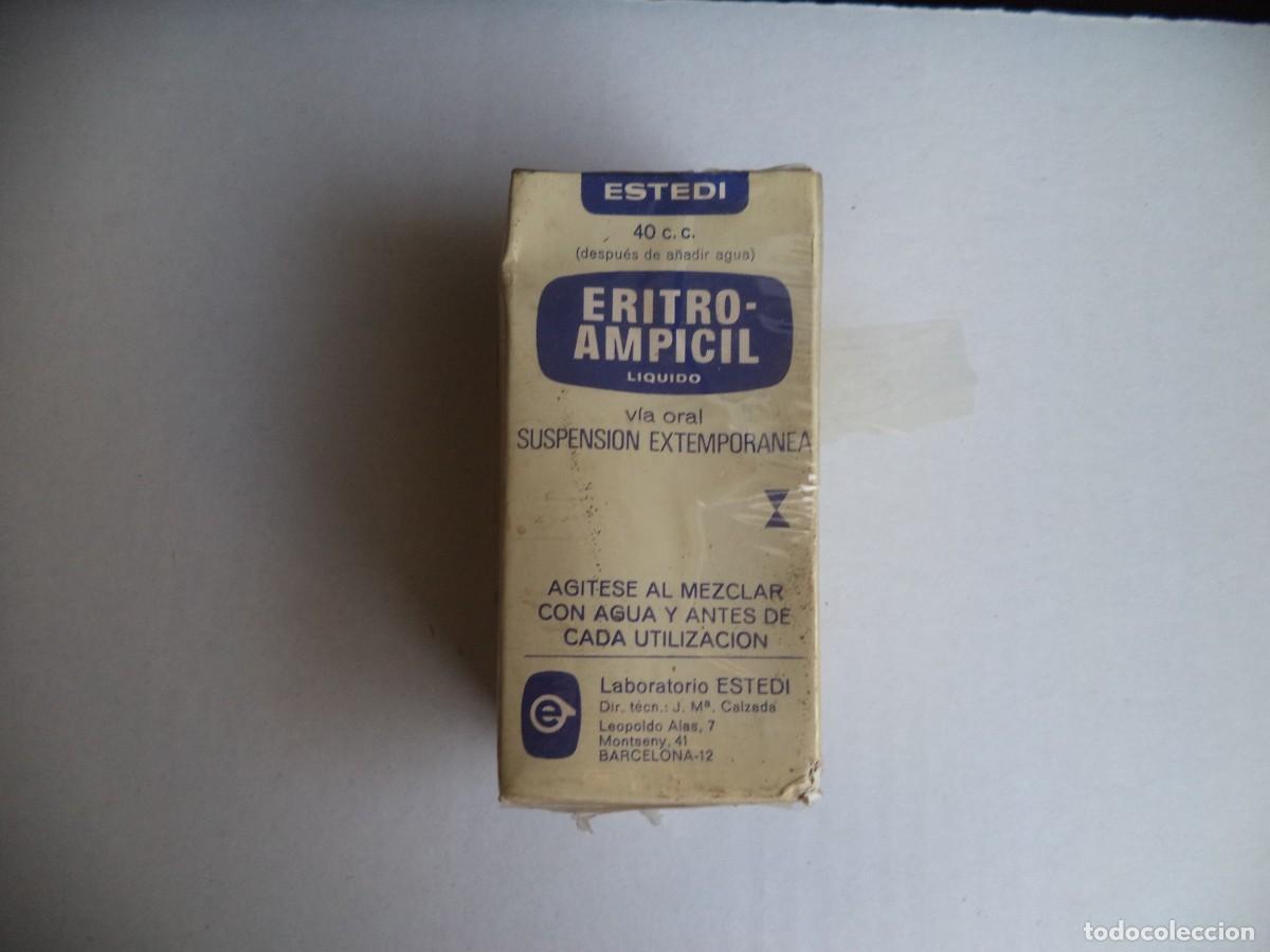Cajas y cajitas met&aacute;licas: Caja Medicamento farmaceutico Eritrol-Ampicil( Medicamento Caducado )Solo para coleccionismo.