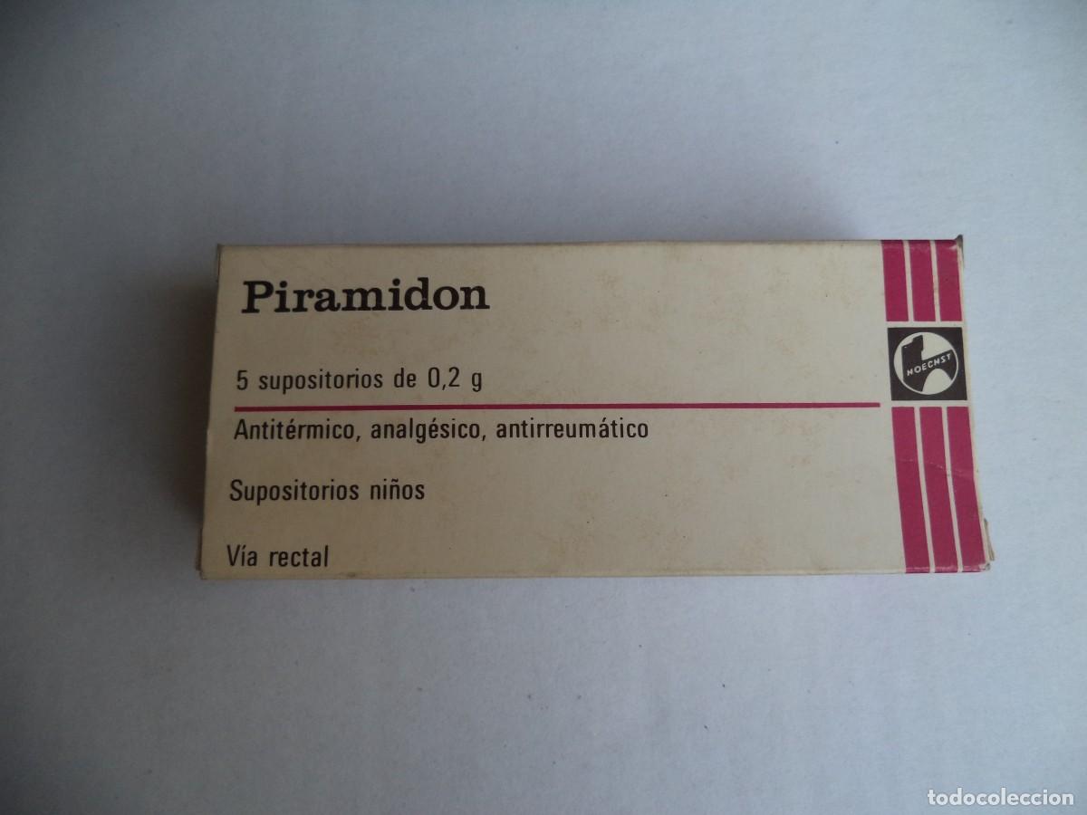 Cajas y cajitas met&aacute;licas: Caja Medicamento farmaceutico Piramidon( Medicamento Caducado )Solo para coleccionismo.