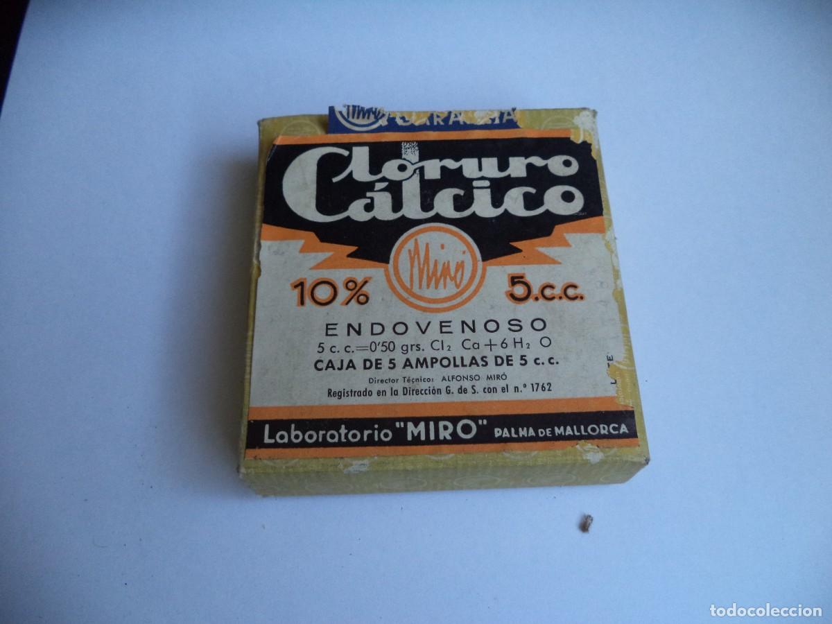 Cajas y cajitas met&aacute;licas: Caja Medicamento farmaceutico Cloruro Calcico ( Medicamento Caducado )Solo para coleccionismo.