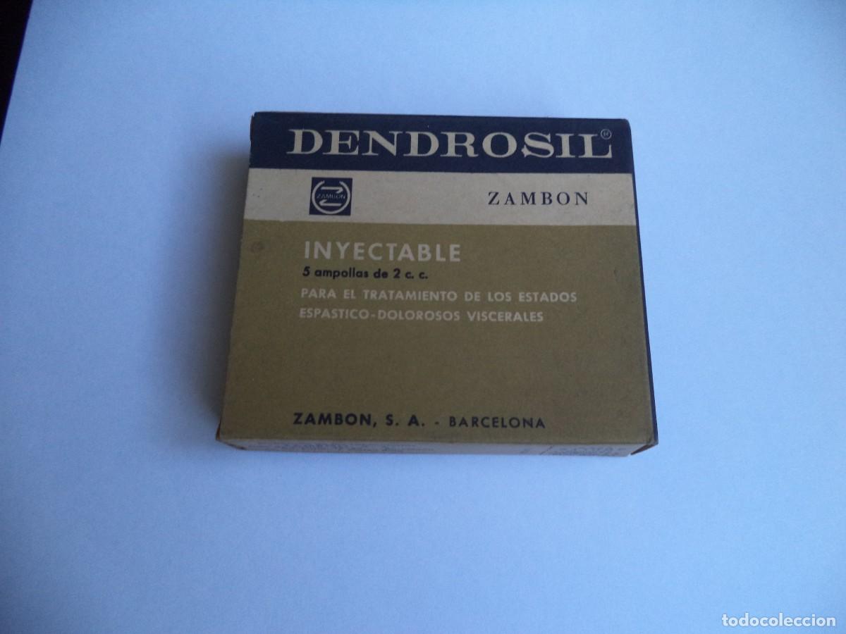 Cajas y cajitas met&aacute;licas: Caja Medicamento farmaceutico Dendrosil ( Medicamento Caducado )Solo para coleccionismo.