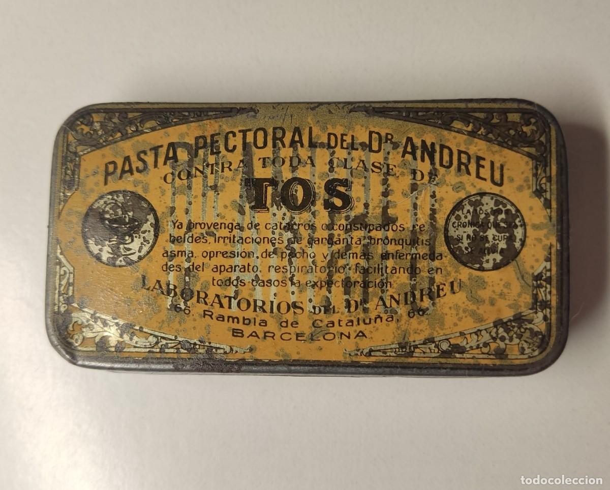 Cajas y cajitas met&aacute;licas: PASTA PECTORAL DEL DR. ANDREU - ANTIGUA LATA CAJA DE FARMACIA - MEDICAMENTOS