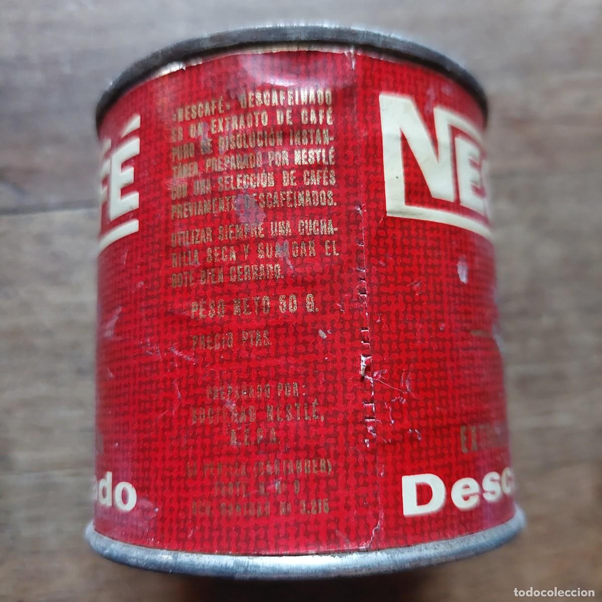 Cajas y cajitas met&aacute;licas: Antigua lata Nescaf&eacute; - Foto 2