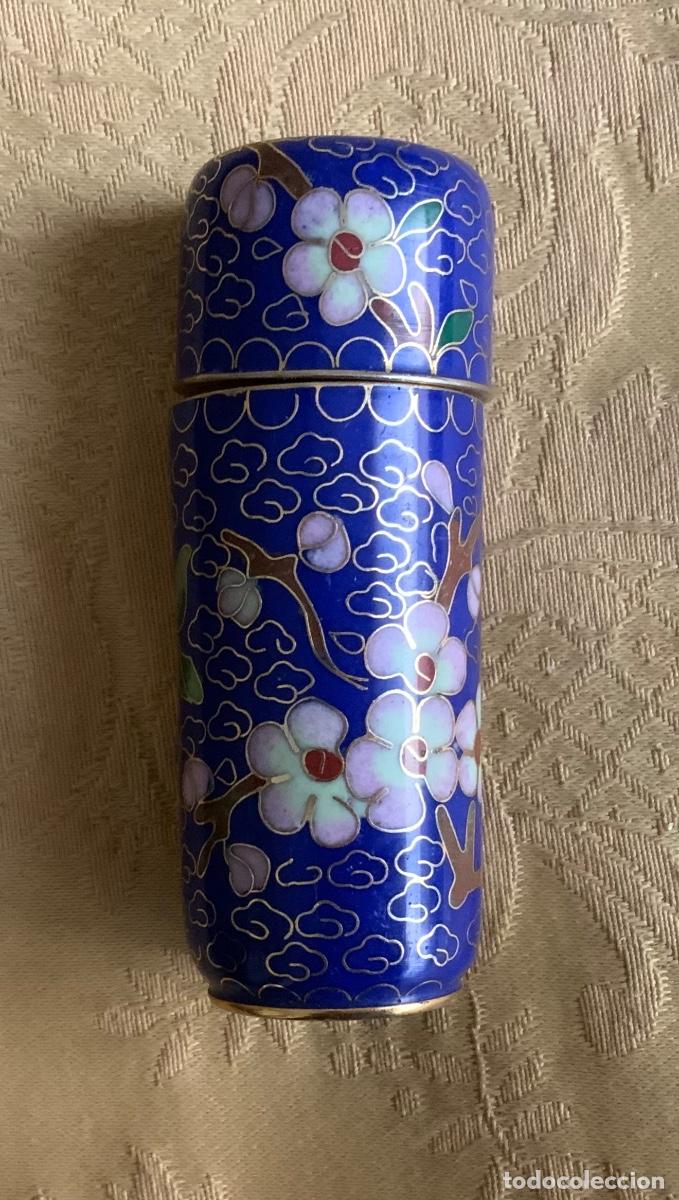 Cajas y cajitas met&aacute;licas: CLOISONNE CAJA BRONCE ESMALTADO - Foto 1