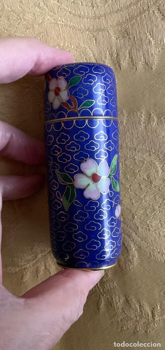 Cajas y cajitas met&aacute;licas: CLOISONNE CAJA BRONCE ESMALTADO - Foto 2
