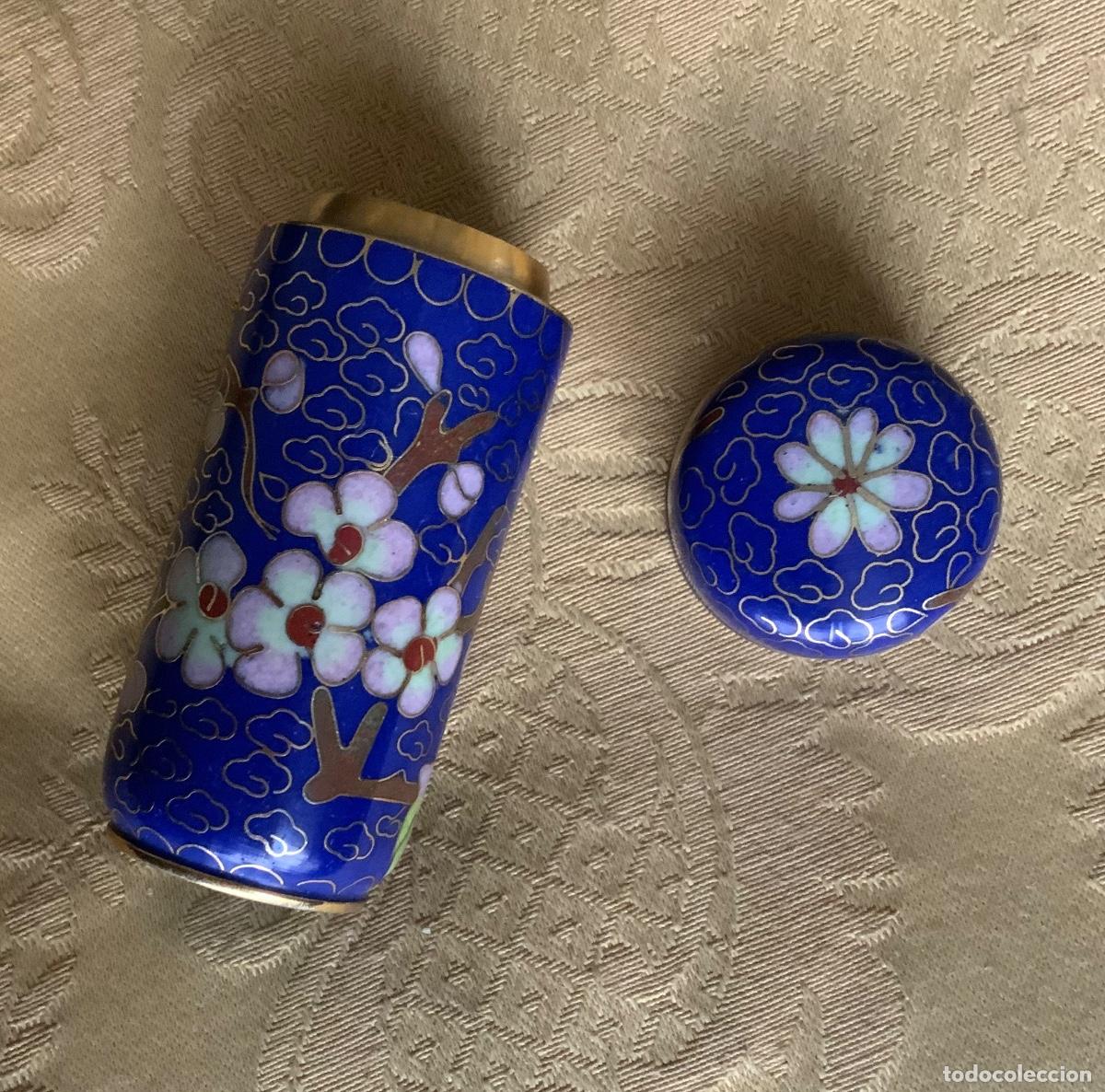 Cajas y cajitas met&aacute;licas: CLOISONNE CAJA BRONCE ESMALTADO - Foto 5