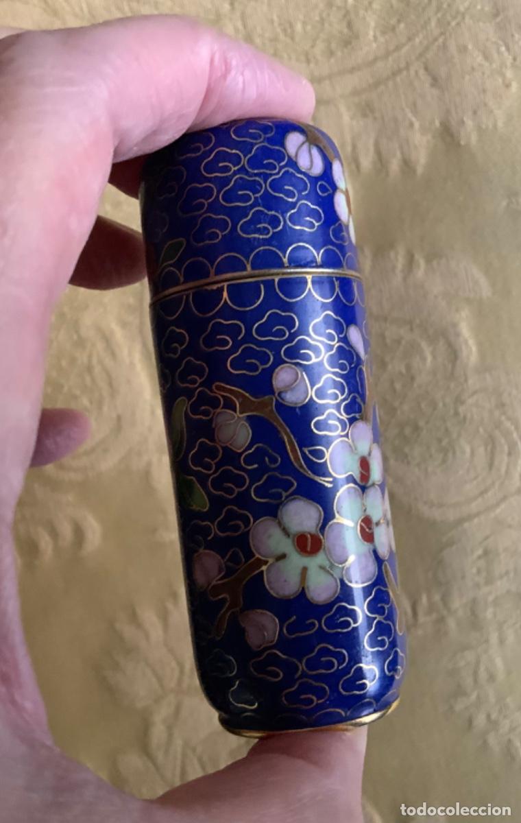 Cajas y cajitas met&aacute;licas: CLOISONNE CAJA BRONCE ESMALTADO - Foto 9