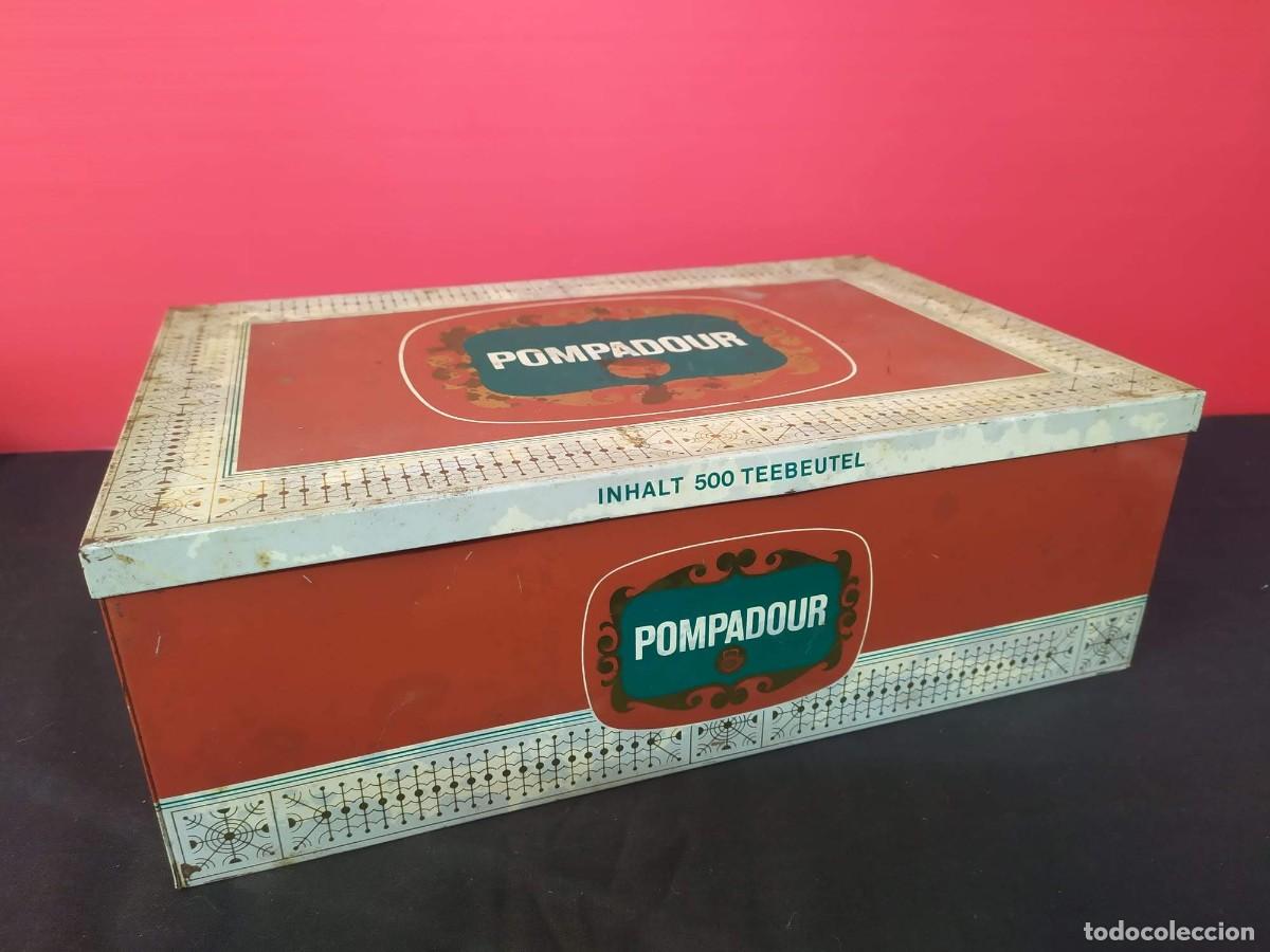 Caixas e caixinhas met&aacute;licas: antigua caja de lata metalica te infusiones pompadour a&ntilde;os 70 vintage