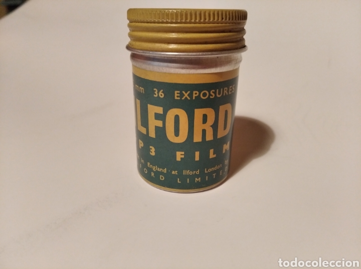 Bo&icirc;tes et petites bo&icirc;tes m&eacute;talliques: Bote de pel&iacute;cula ilford antiguo