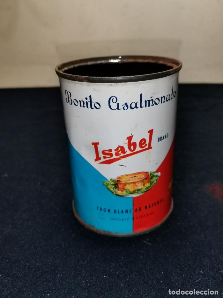 Cajas y cajitas met&aacute;licas: VIEJA LATA DE AT&Uacute;N ISABEL - Foto 11