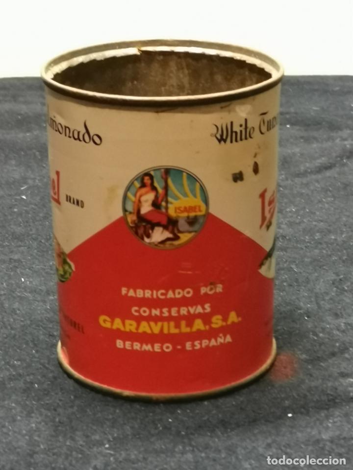 Cajas y cajitas met&aacute;licas: VIEJA LATA DE AT&Uacute;N ISABEL - Foto 1