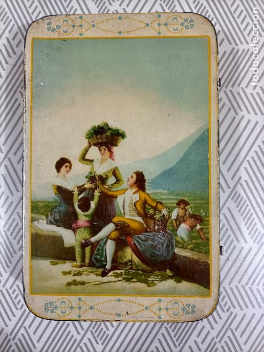 Cajas y cajitas met&aacute;licas: Antigua caja de dulce membrillo.Manuel Velasco Estepa. Puente Genil