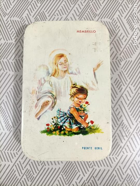 Cajas y cajitas met&aacute;licas: Antigua caja de dulce membrillo.Manuel Estepa Aguilar .Puente Genil