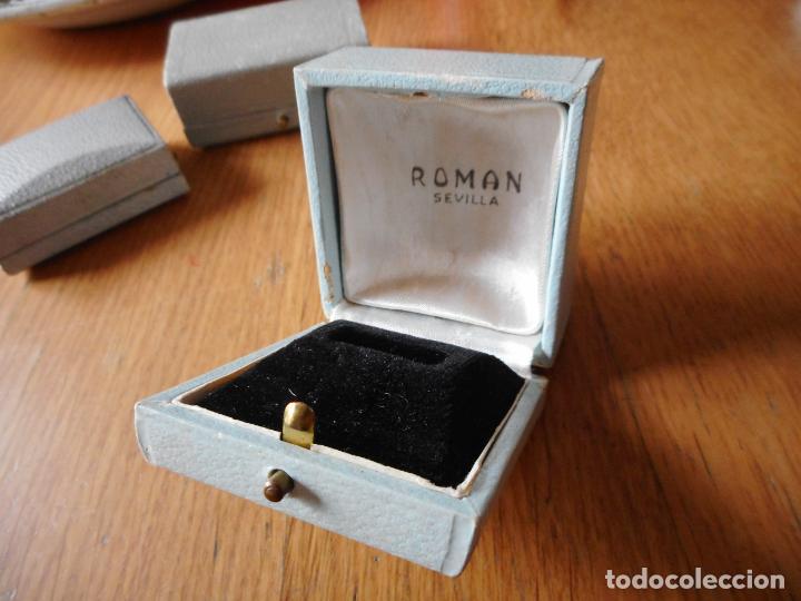 Cajas y cajitas met&aacute;licas: ANTIGUA CAJITA O ESTUCHE JOYERIA ROMAN SEVILLA SIGLO XX