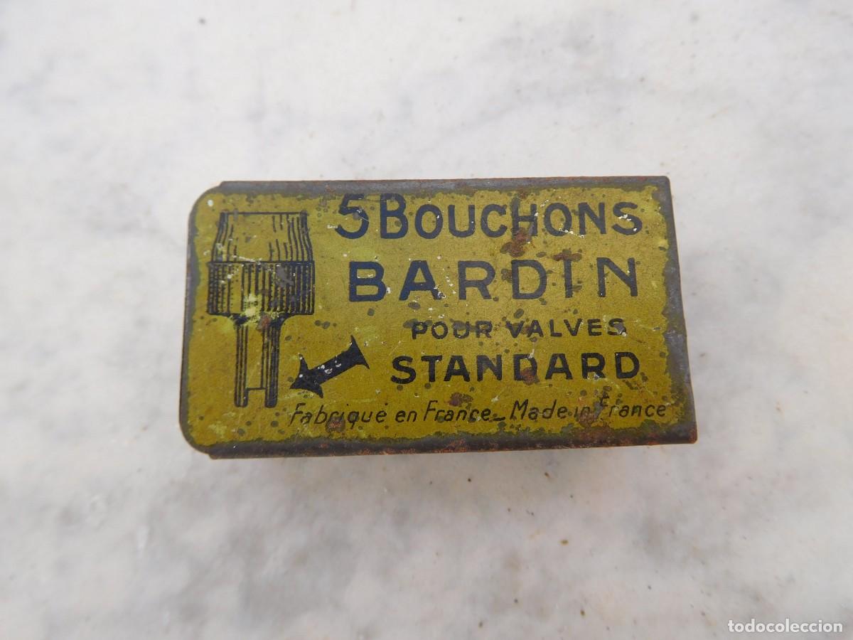 Casse e cassette metalliche: Caja de lata antigua bouchons Bardin