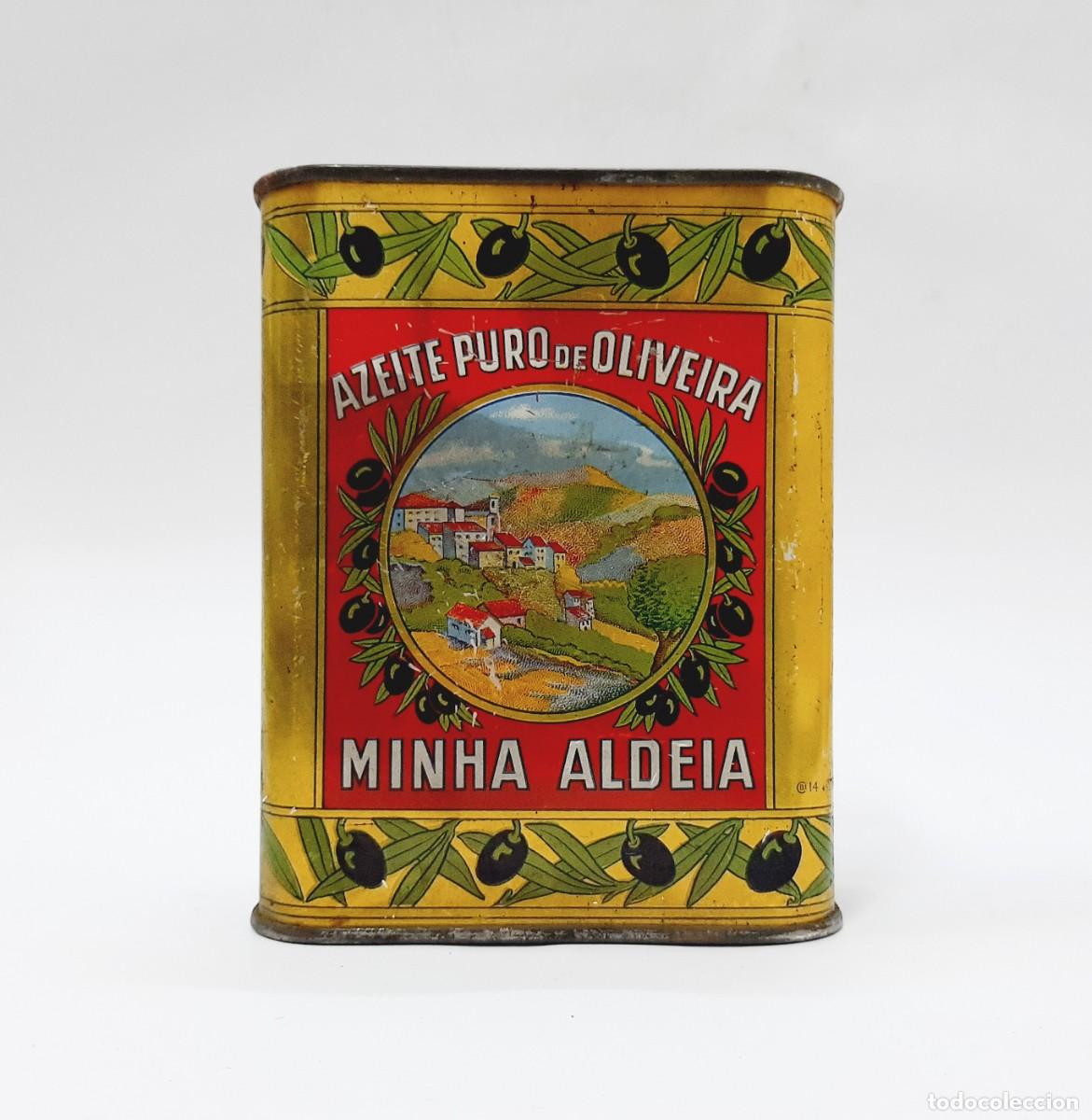 Cajas y cajitas met&aacute;licas: Caja de lata vintage aceite de oliva(5.2)