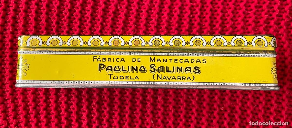 Cajas y cajitas met&aacute;licas: Antigua caja Mantecadas Salinas - Foto 4
