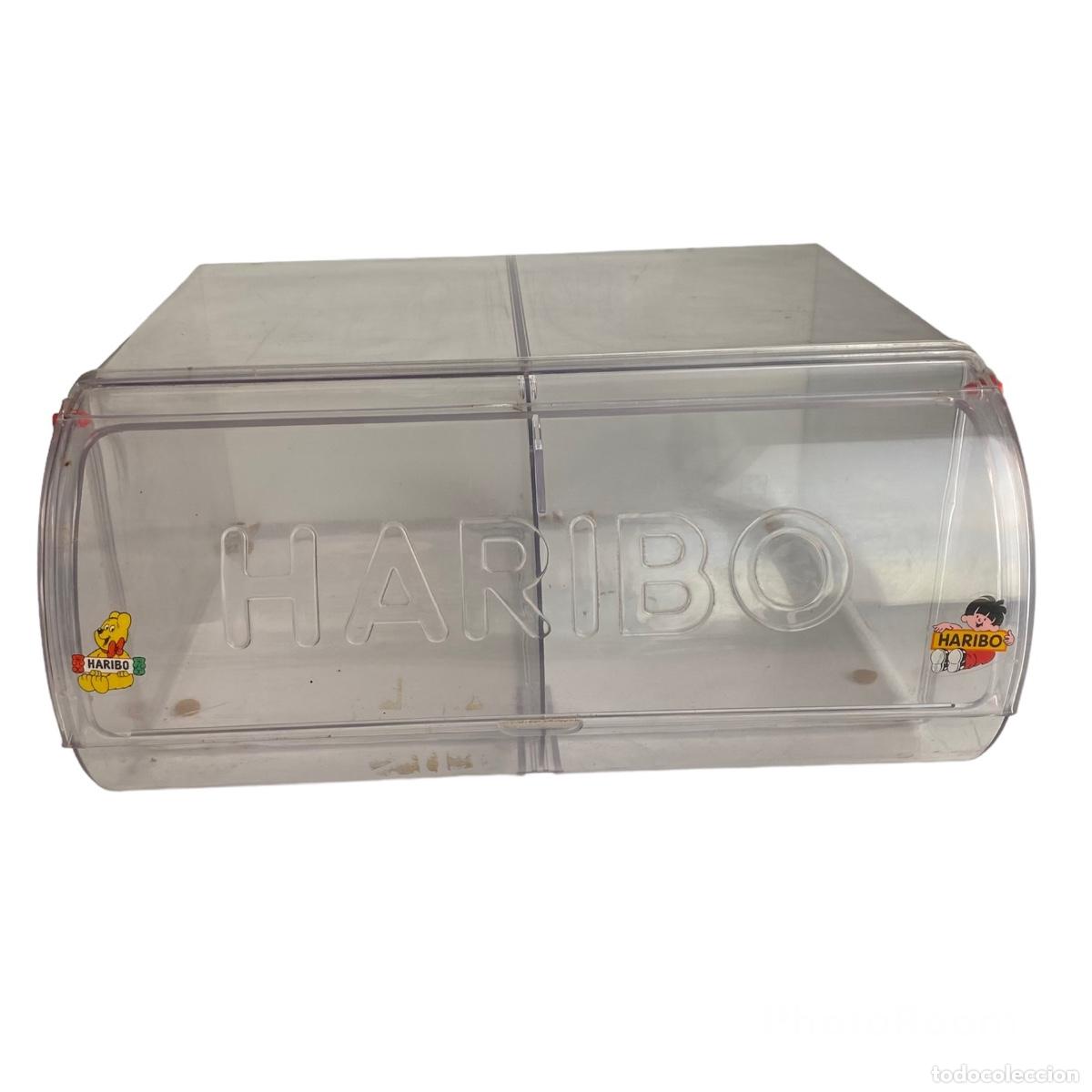 Blechdosen und Kisten: Antiguo bote tarro dispensador caja de caramelos a&ntilde;os 90 haribo