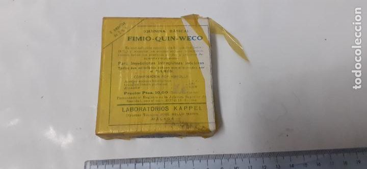 Cajas y cajitas met&aacute;licas: CAJA DE FARMACIA FIMIO-QUIN-WECO LABORATORIOS KAPPEL // MEDICAMENTO ANTIGUO