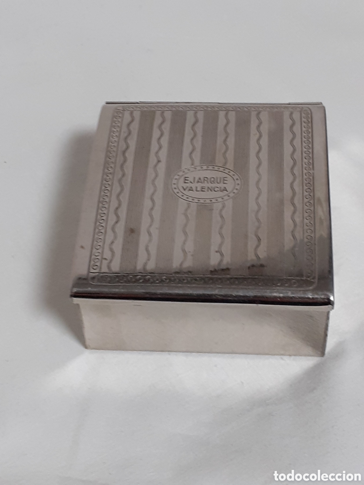 Cajas y cajitas met&aacute;licas: ANTIGUA CAJA METALICA ESTUCHE PUBLICIDAD MEDICAMENTOS EJARQUE VALENCIA A&Ntilde;OS 20, MED. 4X8X9 CM