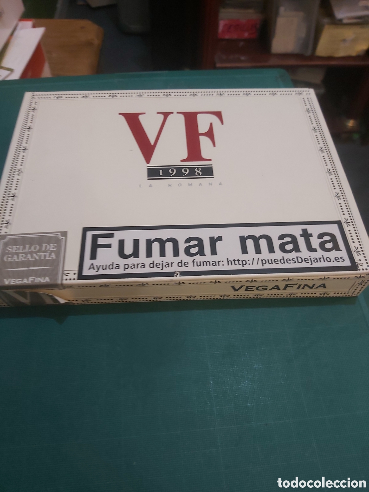 Bo&icirc;tes et petites bo&icirc;tes m&eacute;talliques: Vega fina 10 vf 54 caja vac&iacute;a la romana tabacalera Garc&iacute;a y r 53152 caja vac&iacute;a