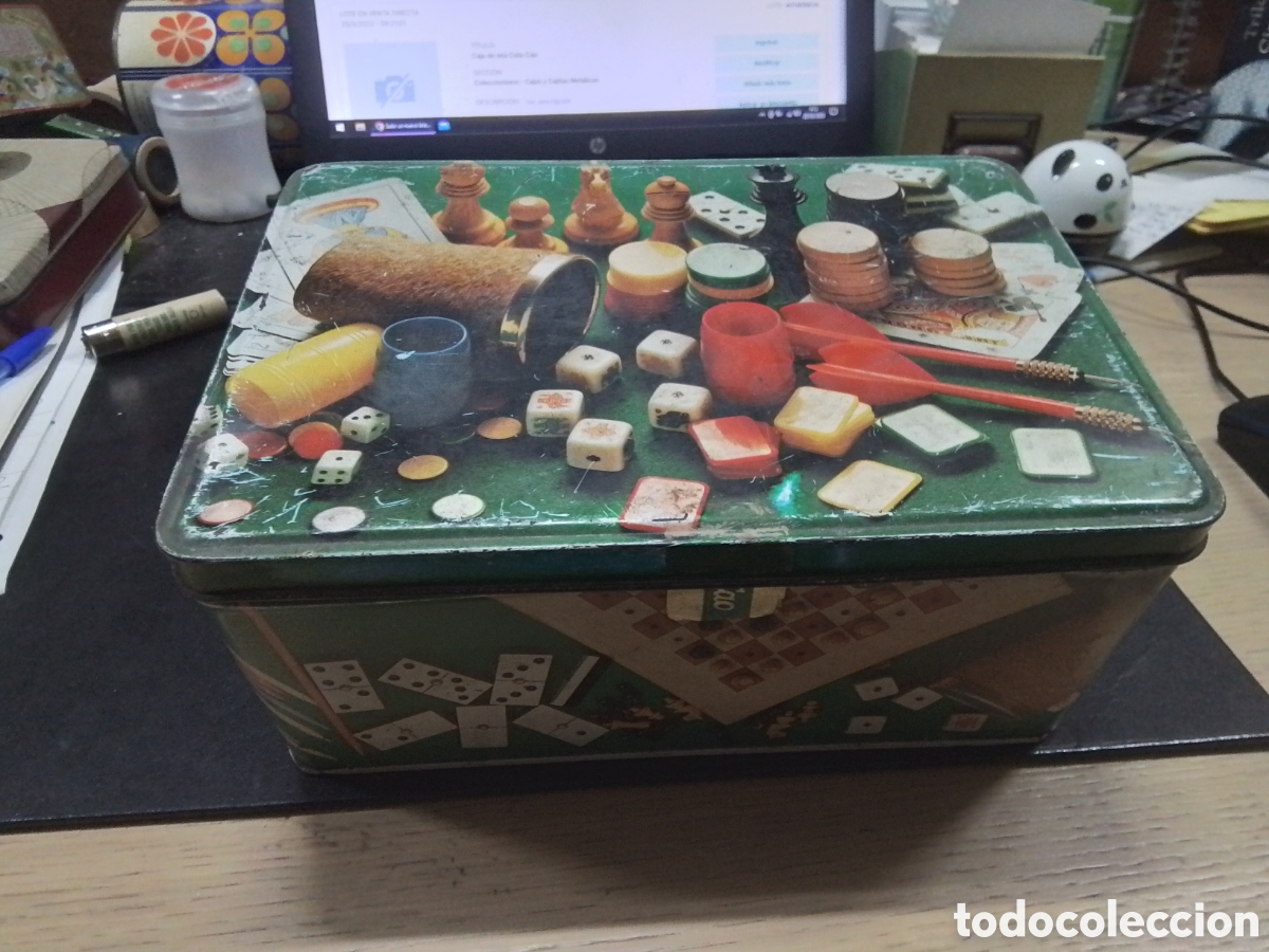 Cajas y cajitas met&aacute;licas: Caja de lata Cola-Cao juegos de mesa