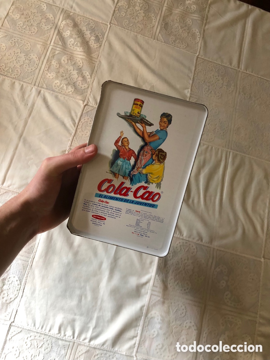 Cajas y cajitas met&aacute;licas: Caja metal Cola Cao antigua
