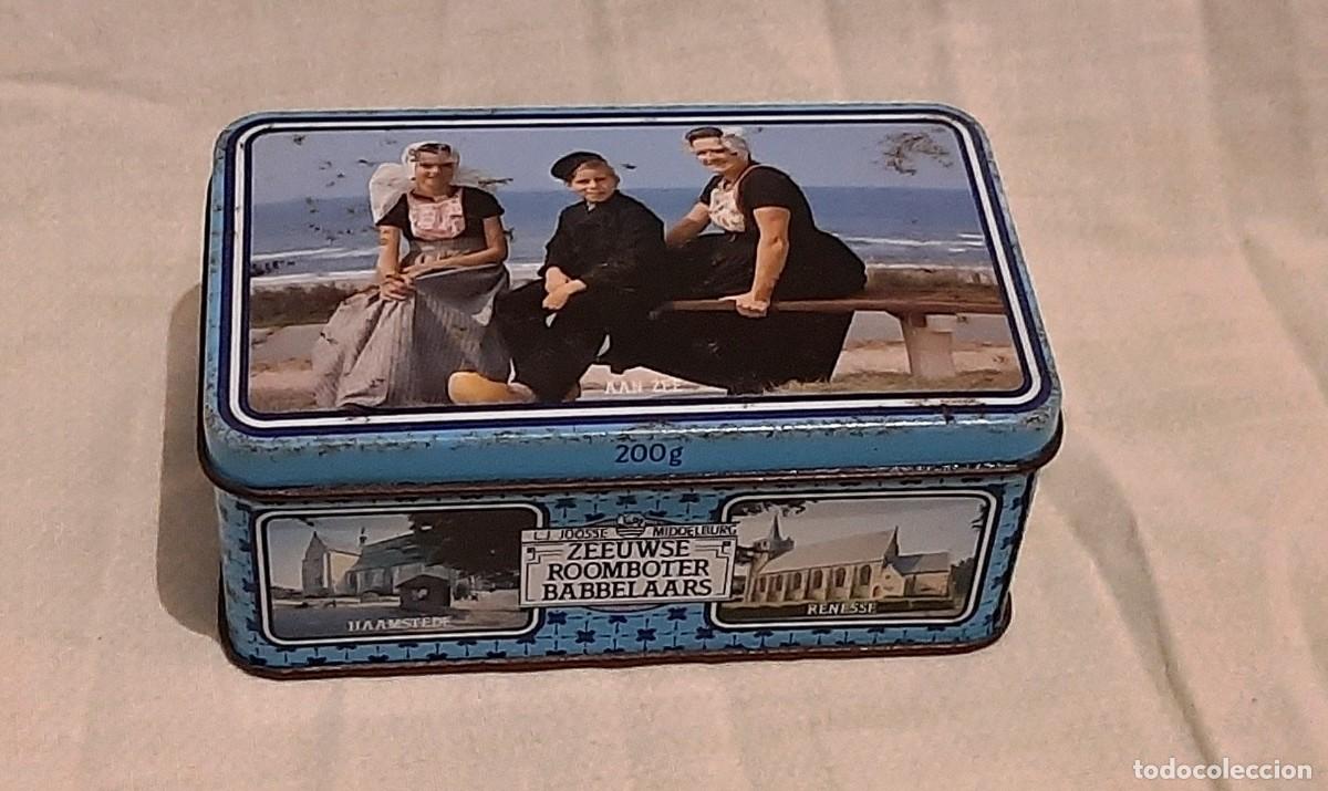 Boxes and metal boxes: Caja vintage holandesa azul Zeeland mantequilla.