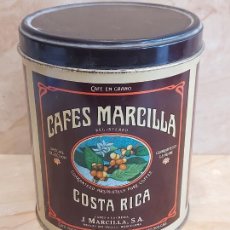 Cajas y cajitas metálicas: LATA DE CAFÉS MARCILLA / CAFÉ EN GRANO / 500 GR / IMP: LLAMAS S.A. BADALONA / 15X13 CM