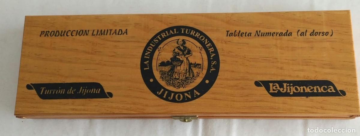Cajas y cajitas met&aacute;licas: M218 Caja madera rectangular La Industrial Turronera S.A. JIJONA - 32cm x 10cm x 3cm