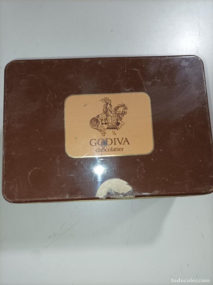 Casse e cassette metalliche: Caja met&aacute;lica antigua CHOCOLATES GODIVA