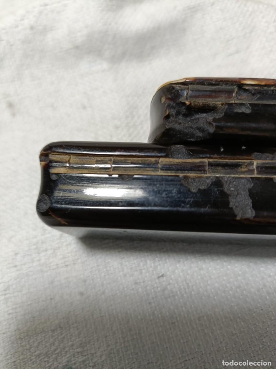 Cajas y cajitas met&aacute;licas: 2 cajitas rap&eacute; siglo XIX - Foto 3