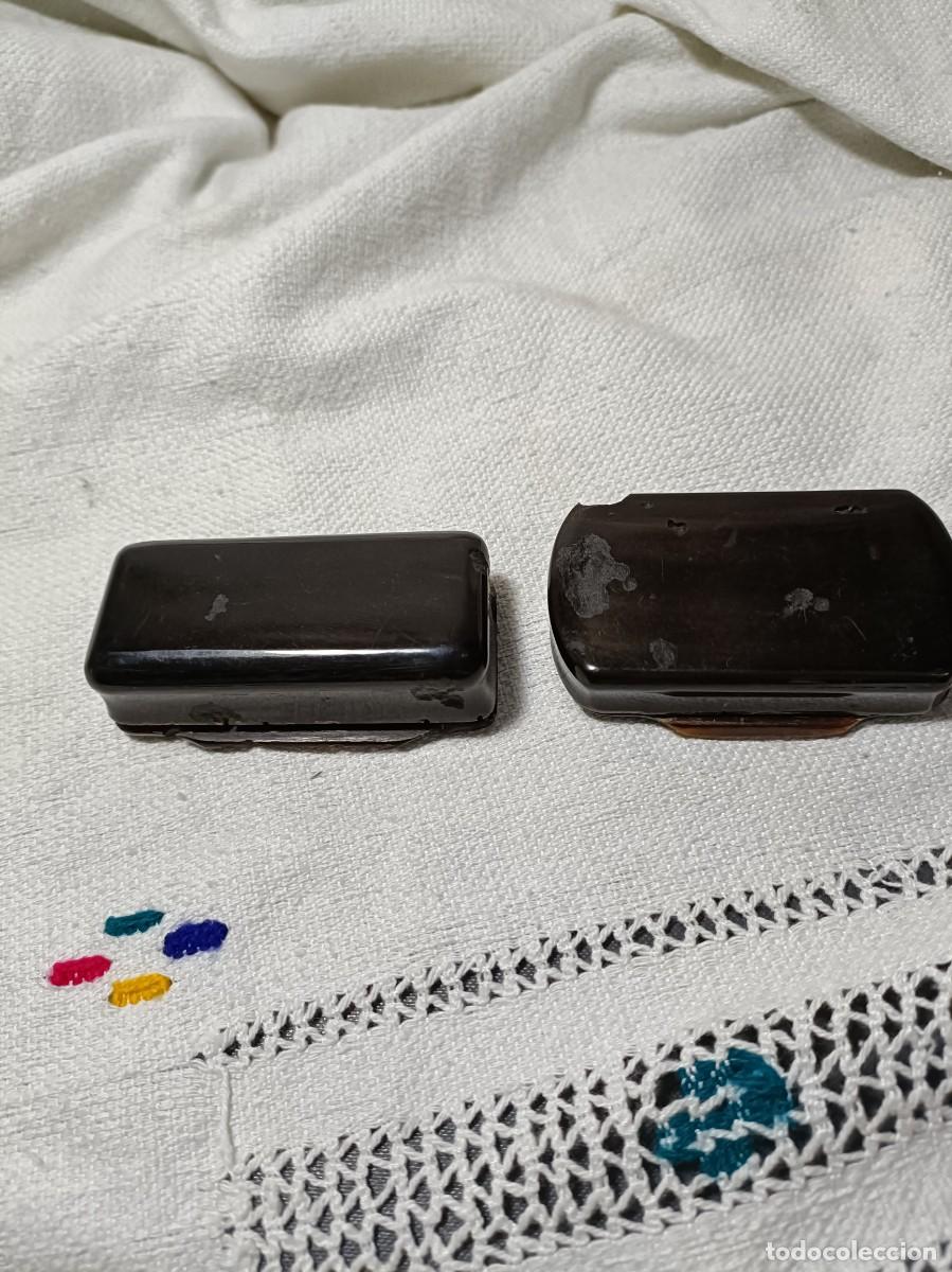 Cajas y cajitas met&aacute;licas: 2 cajitas rap&eacute; siglo XIX - Foto 4