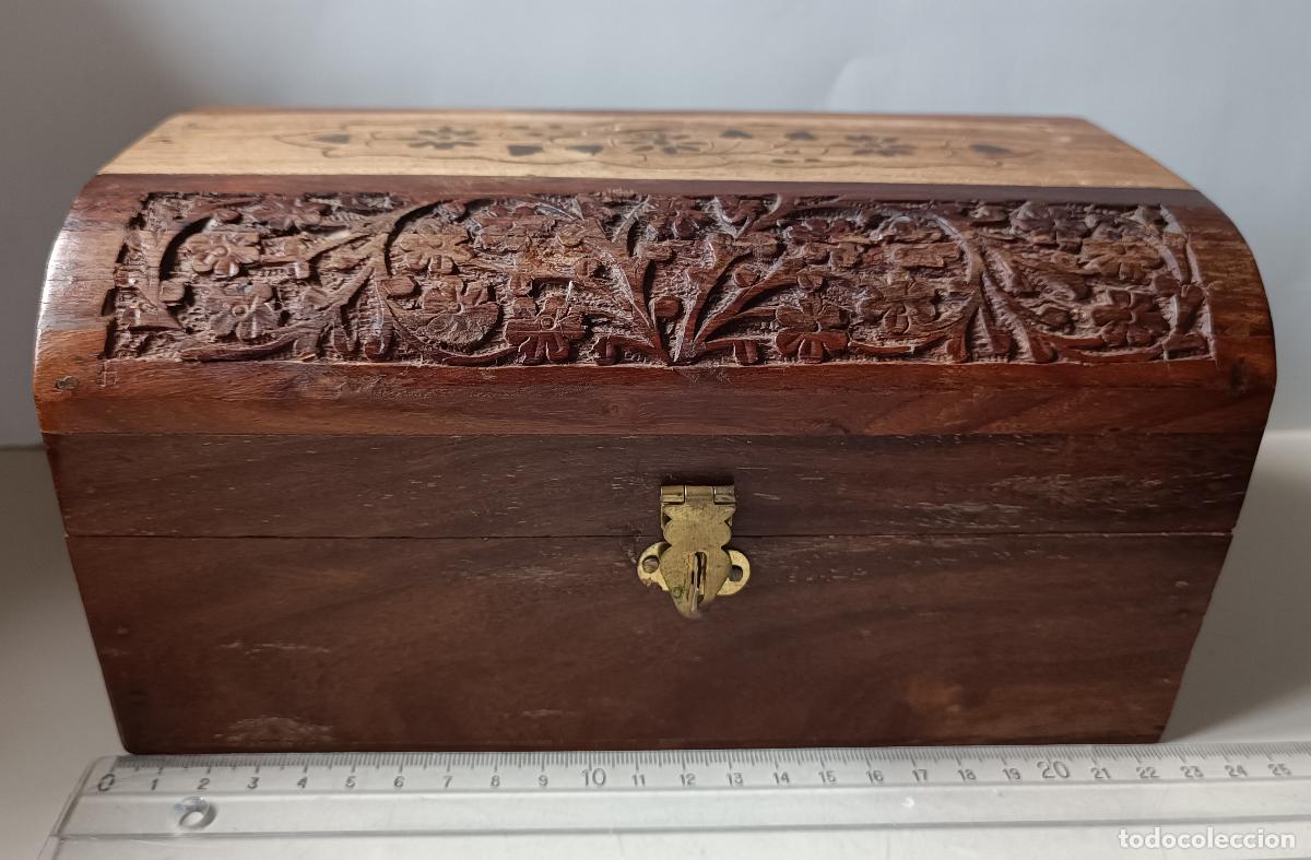 Cajas y cajitas met&aacute;licas: Cofre India Arts Madera Estilo Colonial - Foto 1