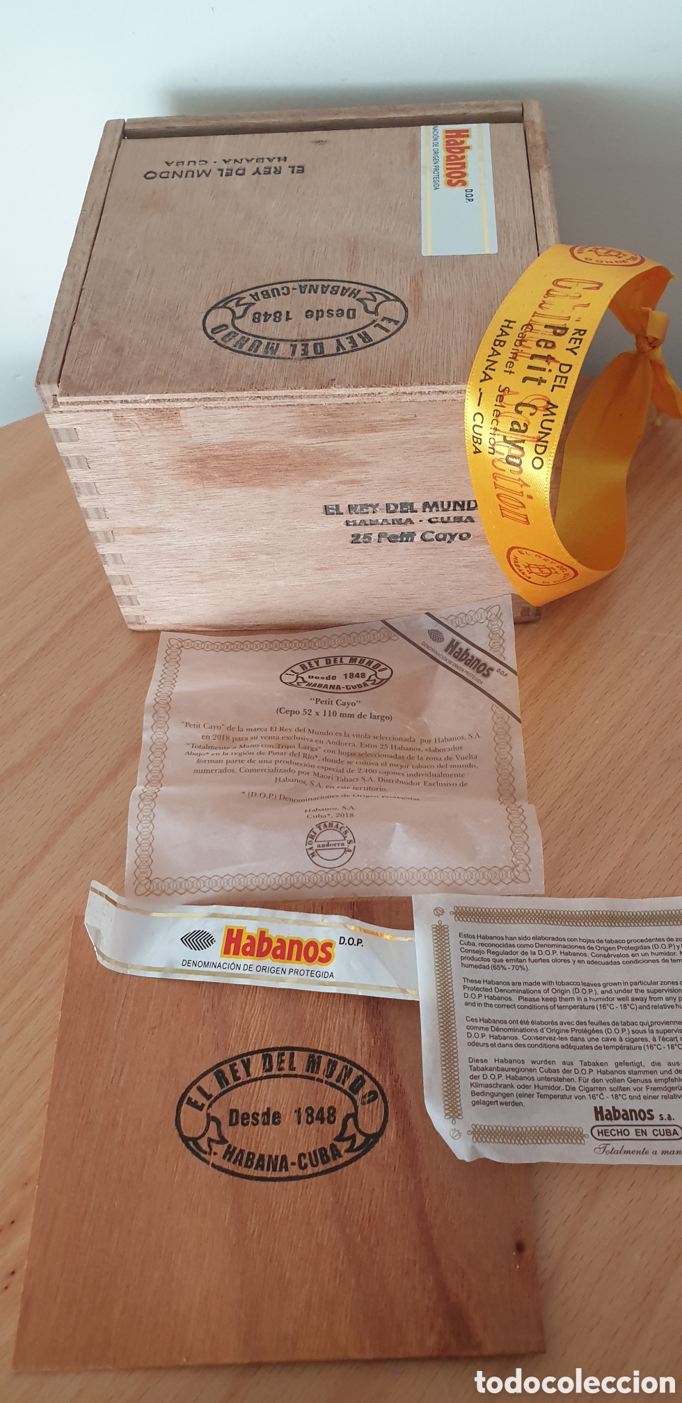 Cajas y cajitas met&aacute;licas: Caja de puros habanos Rey del Mundo,Petit Cayo
