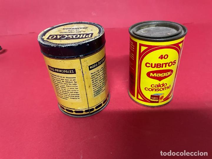Cajas y cajitas met&aacute;licas: LOTE DE DOS BOTES (PHOSCAO Y MAGGI) - Foto 2