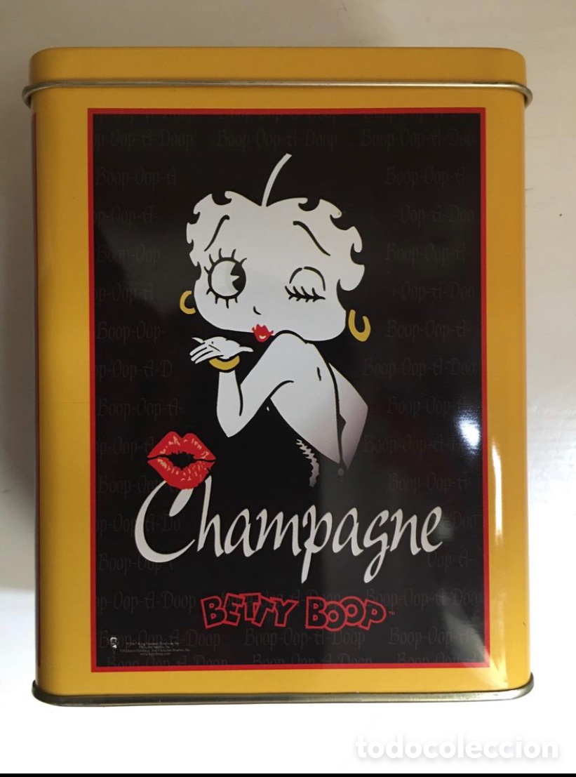 Cajas y cajitas met&aacute;licas: Bote met&aacute;lico BETTY BOOP champagne.