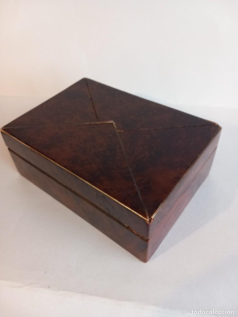 Cajas y cajitas met&aacute;licas: Caja antigua de madera - Foto 3