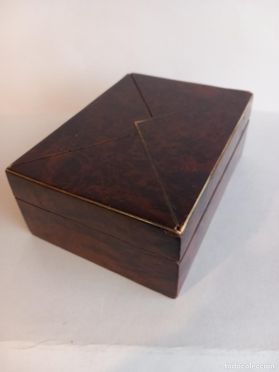 Cajas y cajitas met&aacute;licas: Caja antigua de madera - Foto 5