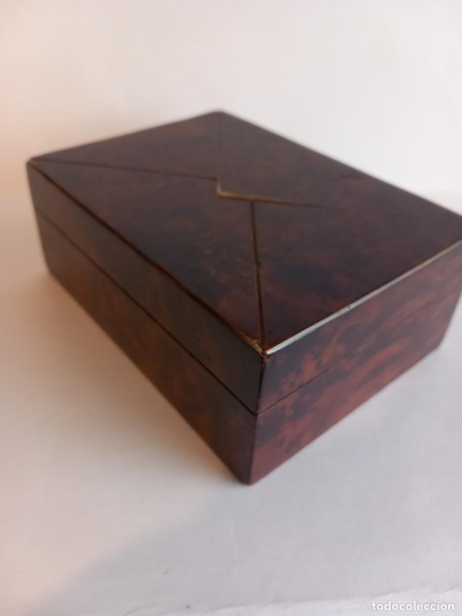 Cajas y cajitas met&aacute;licas: Caja antigua de madera - Foto 6