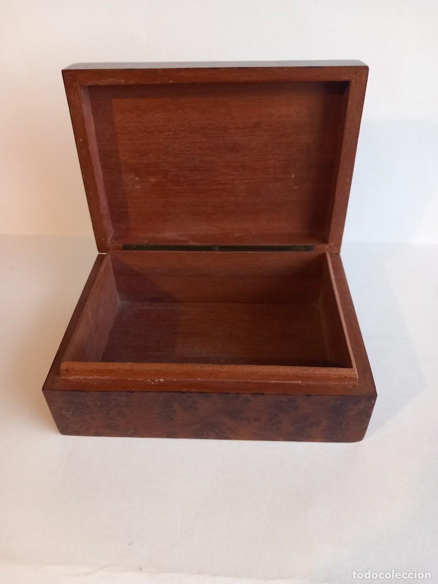 Cajas y cajitas met&aacute;licas: Caja antigua de madera - Foto 7