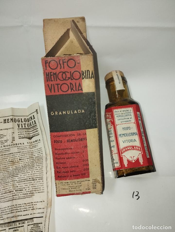 Blechdosen und Kisten: CAJA DE FARMACIA FOSFOHEMOGLOBINA VITORIA ALCOY // MEDICAMENTO ANTIGUO DE MUSEO
